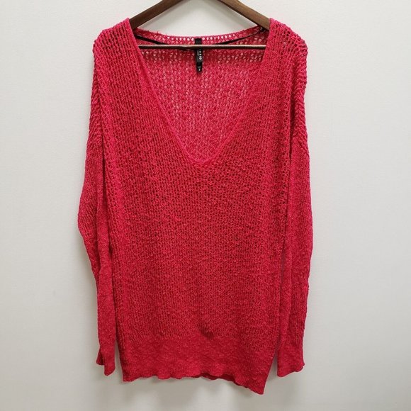 torrid Sweaters - Torrid Sleep Womens Open Knit Sweater Size 3X Pink Pullover Scoop Neck Sheer